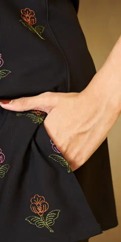 DIVA 158 Black Viscose Rayon Kurti with Embroidery Work & Mirror Work. Wedding, Party, Festive Grab it for ₹1749. Delivery 4-6 Working Days. Shop now. | Kurti, Bollywood Kurti, Creative Kurtis, Designer Kurti, Party Wear Kurti, Selfie Kurti