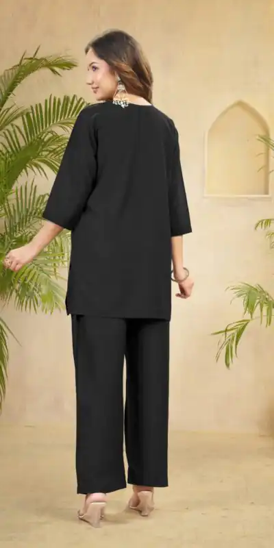 DIVA 158 Black Viscose Rayon Kurti with Embroidery Work & Mirror Work. Wedding, Party, Festive Grab it for ₹1749. Delivery 4-6 Working Days. Shop now. | Kurti, Bollywood Kurti, Creative Kurtis, Designer Kurti, Party Wear Kurti, Selfie Kurti