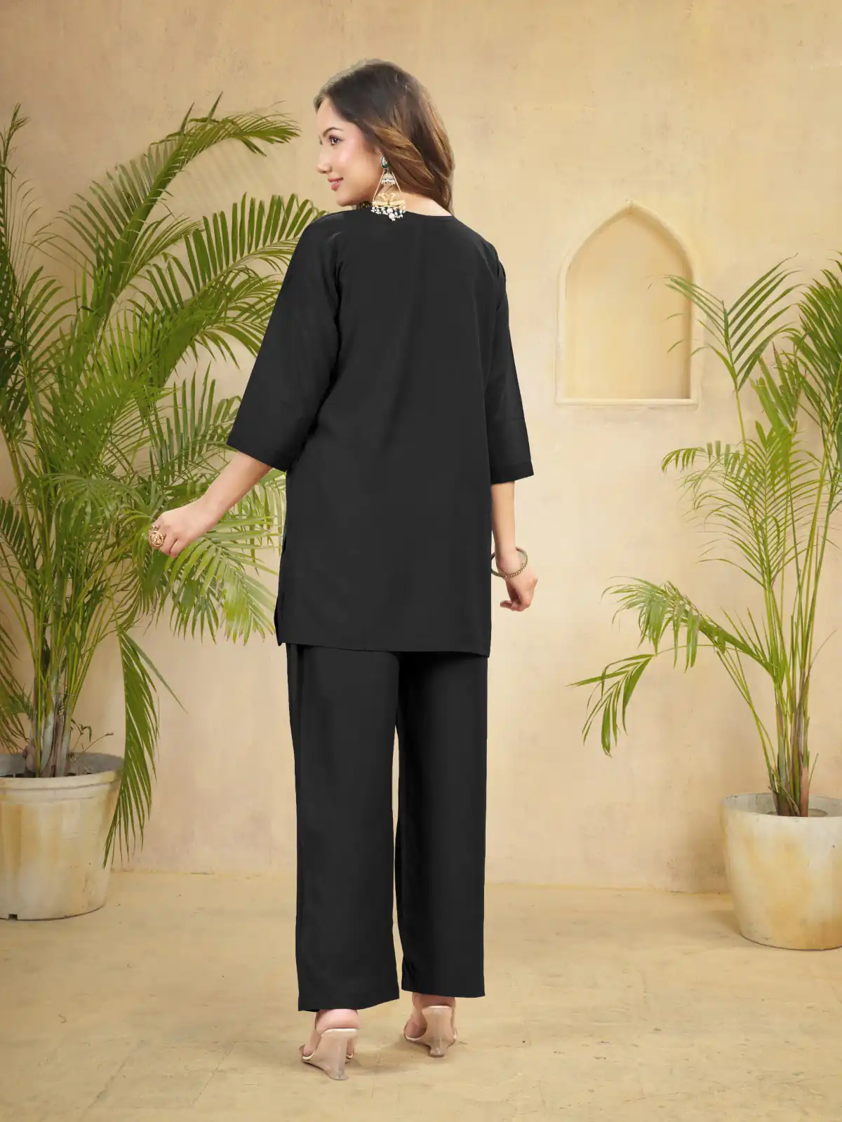 DIVA 158 Black Viscose Rayon Kurti with Embroidery Work & Mirror Work. Wedding, Party, Festive Grab it for ₹1749. Delivery 4-6 Working Days. Shop now. | Kurti, Bollywood Kurti, Creative Kurtis, Designer Kurti, Party Wear Kurti, Selfie Kurti