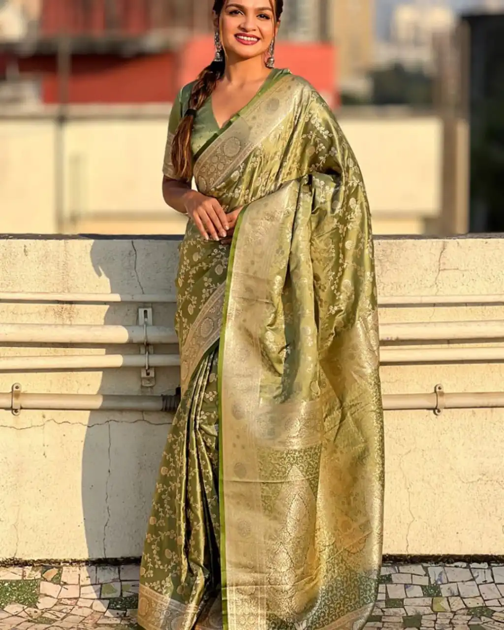 KPR 290 Green in Soft Lichi Silk Jacquard Work Designer Work Saree . Exclusive Offer ₹1349. Delivery 4-6 Working Days. Shop now. | Designer Sarees, Modern Digital sarees, Sarees, Bollywood Sarees, Creative Sarees, Embroidered Sarees, Ethnic Saree, Party Wear Sarees