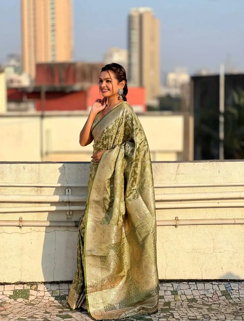 KPR 290 Green in Soft Lichi Silk Jacquard Work Designer Work Saree . Exclusive Offer ₹1349. Delivery 4-6 Working Days. Shop now. | Designer Sarees, Modern Digital sarees, Sarees, Bollywood Sarees, Creative Sarees, Embroidered Sarees, Ethnic Saree, Party Wear Sarees