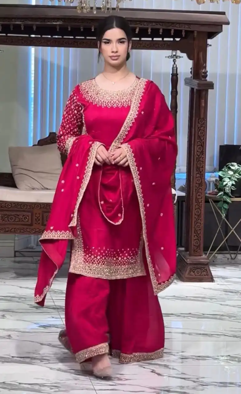 ZB 5056 Pink in Color Natural Crepe Embroidery Work Salwar Suit . Wedding, Party, Festive, Events, Get it for ₹2199. Delivery 4-6 Working Days. Shop now. | Jump Suits, Salwar suit, Casual Suits, Creative suits, Designer Suits, Palazzo Suits, Party Wear Suits, Patiala Suits, Straight Suits