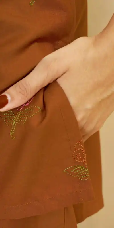 DIVA 158 Rust Viscose Rayon Kurti with Embroidery Work & Mirror Work. Wedding, Party, Festive Grab it for ₹1749. Delivery 4-6 Working Days. Shop now. | Kurti, Bollywood Kurti, Creative Kurtis, Designer Kurti, Party Wear Kurti, Selfie Kurti