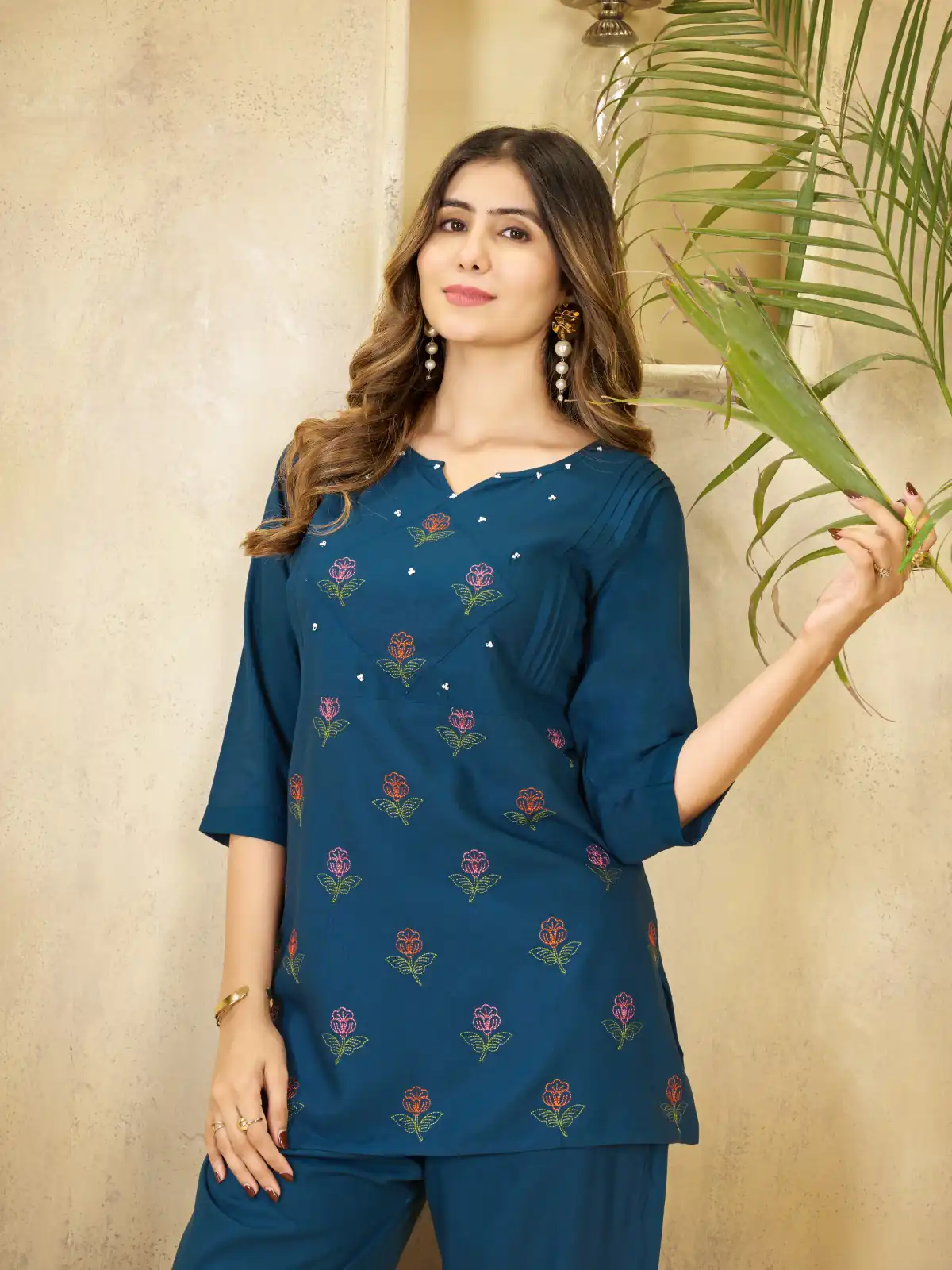 DIVA 158 Teal Viscose Rayon Kurti with Embroidery Work & Mirror Work. Wedding, Party, Festive Grab it for ₹1749. Delivery 4-6 Working Days. Shop now. | Kurti, Bollywood Kurti, Creative Kurtis, Designer Kurti, Party Wear Kurti, Selfie Kurti
