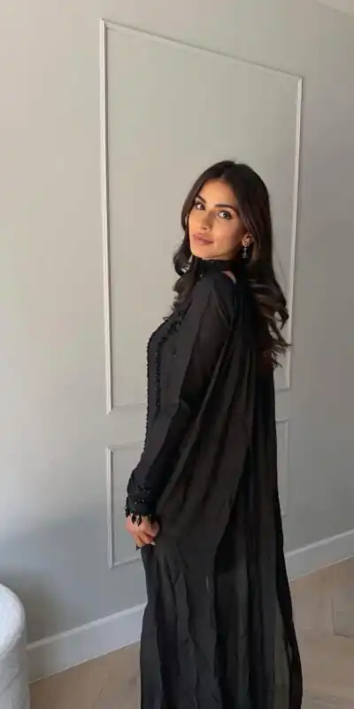 Alternative view of Nice Black Rangoli Silk Bead Embroidery Work Salwar Suit