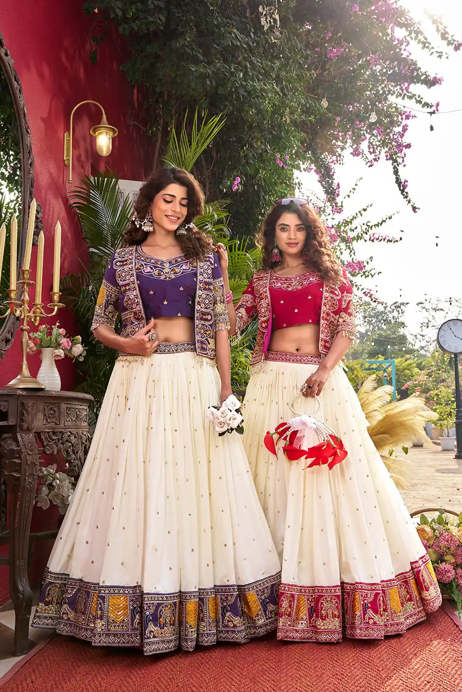 Special Pink Vichitra Thread Work Lehenga Choli - Image 2