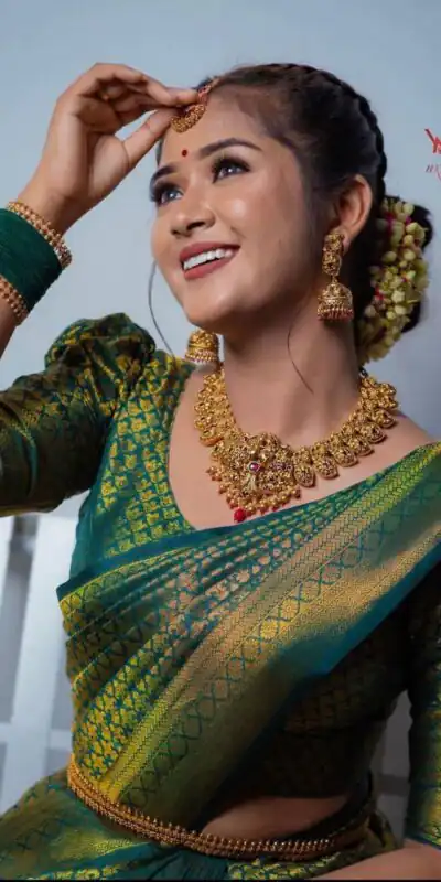 KPR 153 Green Color Soft Lichi Silk Saree with Jacquard Work. Best Price ₹1349. Delivery 4-6 Working Days. Online Shop now. | Designer Sarees, Modern Digital sarees, Sarees, Bollywood Sarees, Creative Sarees, Embroidered Sarees, Ethnic Saree, Party Wear Sarees