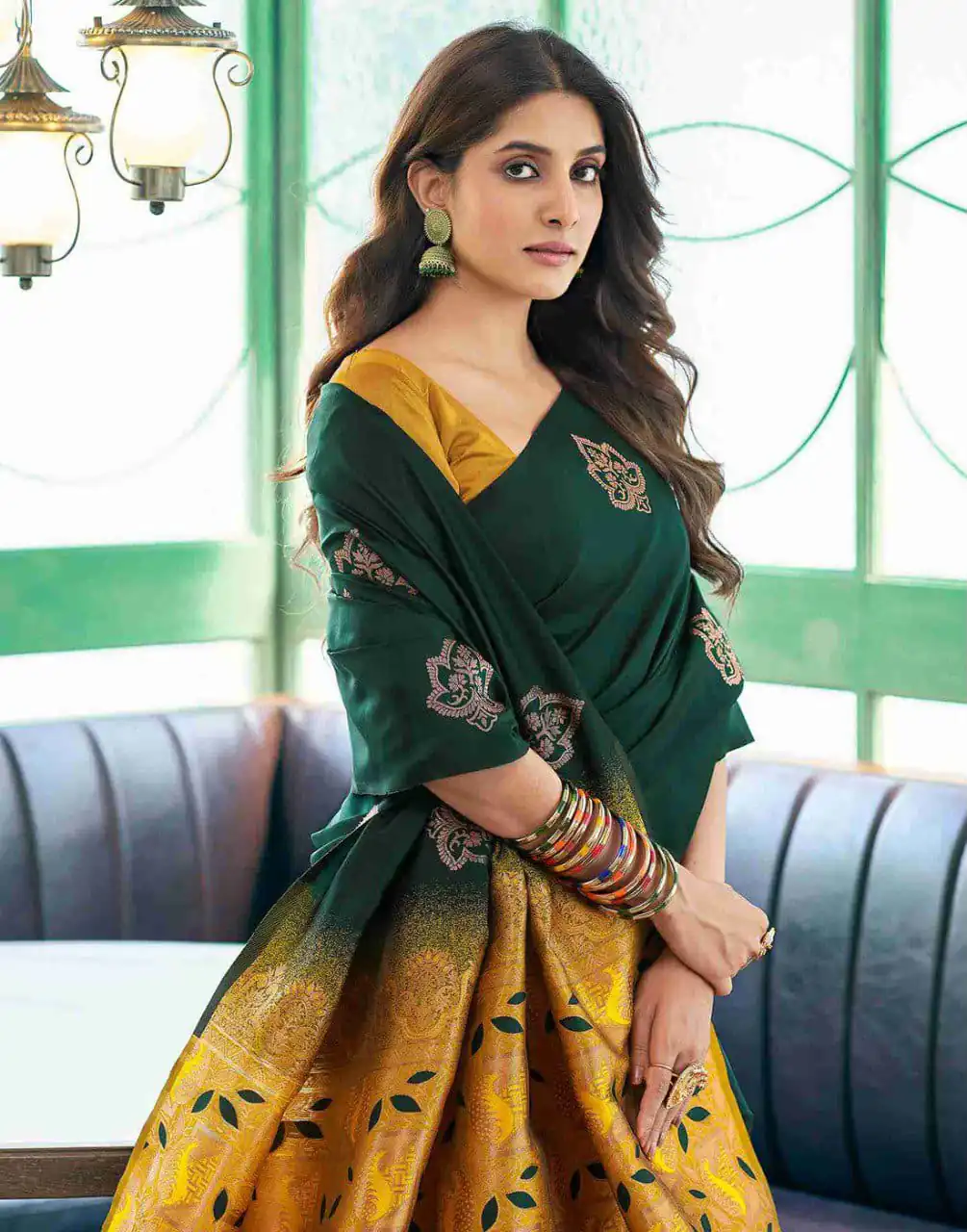 KPR 217 Green Soft Lichi Silk Jacquard Work Saree with Designer Work Wedding, Party, Festive, Events, Deal ₹1299. Delivery 4-6 Working Days. Shop now. | Designer Sarees, Modern Digital sarees, Sarees, Bollywood Sarees, Creative Sarees, Embroidered Sarees, Ethnic Saree, Party Wear Sarees