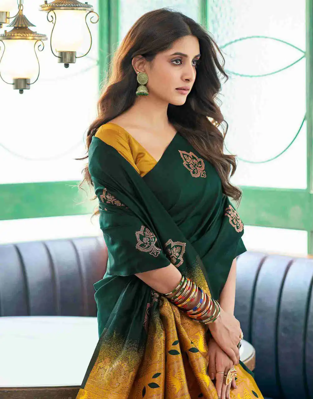 KPR 217 Green Soft Lichi Silk Jacquard Work Saree with Designer Work Wedding, Party, Festive, Events, Deal ₹1299. Delivery 4-6 Working Days. Shop now. | Designer Sarees, Modern Digital sarees, Sarees, Bollywood Sarees, Creative Sarees, Embroidered Sarees, Ethnic Saree, Party Wear Sarees