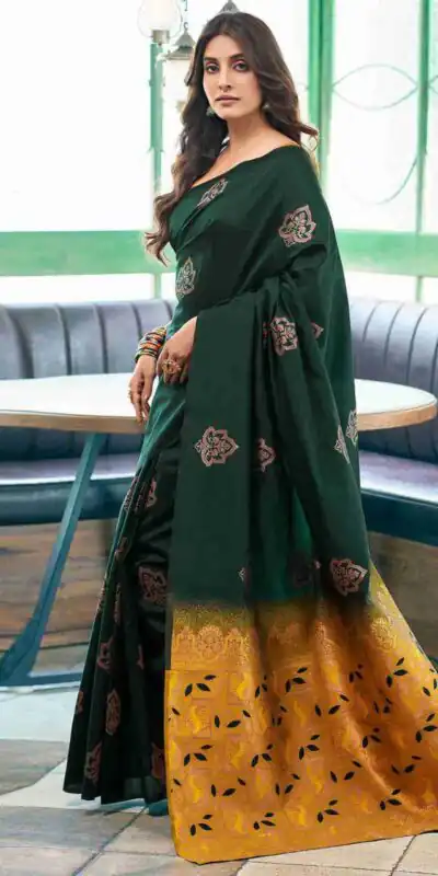 KPR 217 Green Soft Lichi Silk Jacquard Work Saree with Designer Work Wedding, Party, Festive, Events, Deal ₹1299. Delivery 4-6 Working Days. Shop now. | Designer Sarees, Modern Digital sarees, Sarees, Bollywood Sarees, Creative Sarees, Embroidered Sarees, Ethnic Saree, Party Wear Sarees