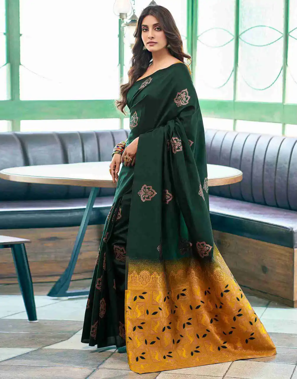 KPR 217 Green Soft Lichi Silk Jacquard Work Saree with Designer Work Wedding, Party, Festive, Events, Deal ₹1299. Delivery 4-6 Working Days. Shop now. | Designer Sarees, Modern Digital sarees, Sarees, Bollywood Sarees, Creative Sarees, Embroidered Sarees, Ethnic Saree, Party Wear Sarees