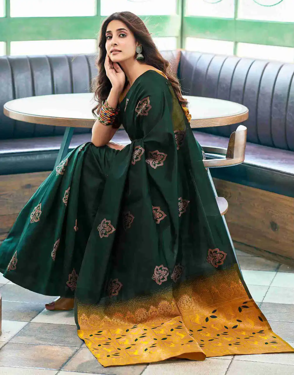 KPR 217 Green Soft Lichi Silk Jacquard Work Saree with Designer Work Wedding, Party, Festive, Events, Deal ₹1299. Delivery 4-6 Working Days. Shop now. | Designer Sarees, Modern Digital sarees, Sarees, Bollywood Sarees, Creative Sarees, Embroidered Sarees, Ethnic Saree, Party Wear Sarees
