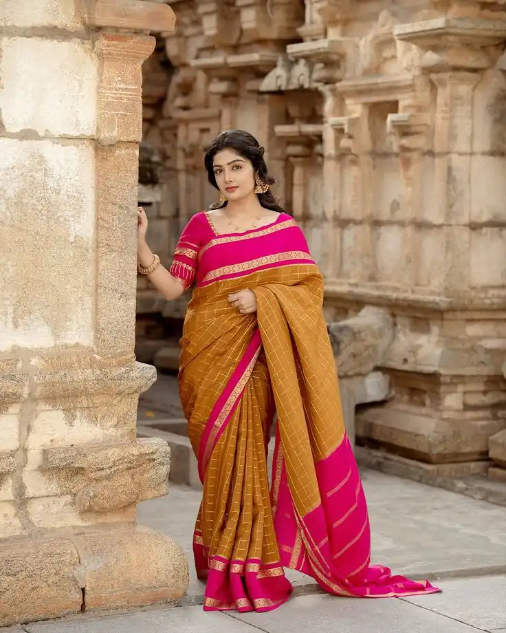 KPR 287 Mustered Color Yellow Soft Lichi Silk Saree with Jacquard Work. Best Price ₹1449. Delivery 4-6 Working Days. Shop now. | Designer Sarees, Modern Digital sarees, Sarees, Bollywood Sarees, Creative Sarees, Embroidered Sarees, Ethnic Saree, Party Wear Sarees
