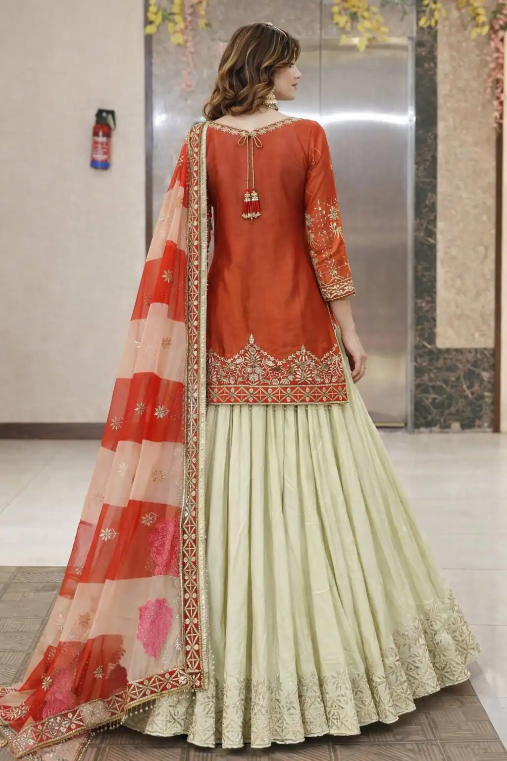 ZC 8008 Orange in Fandy Silk Sequins Work & Embroidery Work Lehenga Choli . Introductory Price ₹2499. Delivery 4-6 Working Days. Shop now. | Lehenga, Bollywood Lehenga, Creative Lehenga, Designer Lehenga, Embroidered Lehenga, Party Wear Lehenga
