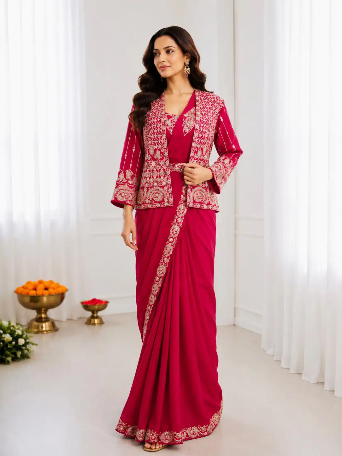 BB 64 Blue Pink Silk Saree with Embroidery Work & Sequins Work. Affordable Price ₹2499. Delivery 4-6 Working Days. Shop now. | Designer Sarees, Modern Digital sarees, Sarees, Bollywood Sarees, Creative Sarees, Embroidered Sarees, Ethnic Saree, Party Wear Sarees