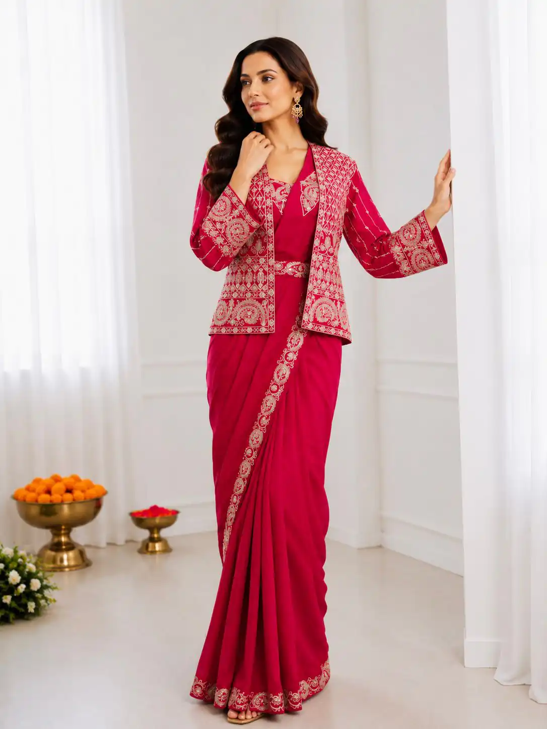 BB 64 Blue Pink Silk Saree with Embroidery Work & Sequins Work. Affordable Price ₹2499. Delivery 4-6 Working Days. Shop now. | Designer Sarees, Modern Digital sarees, Sarees, Bollywood Sarees, Creative Sarees, Embroidered Sarees, Ethnic Saree, Party Wear Sarees