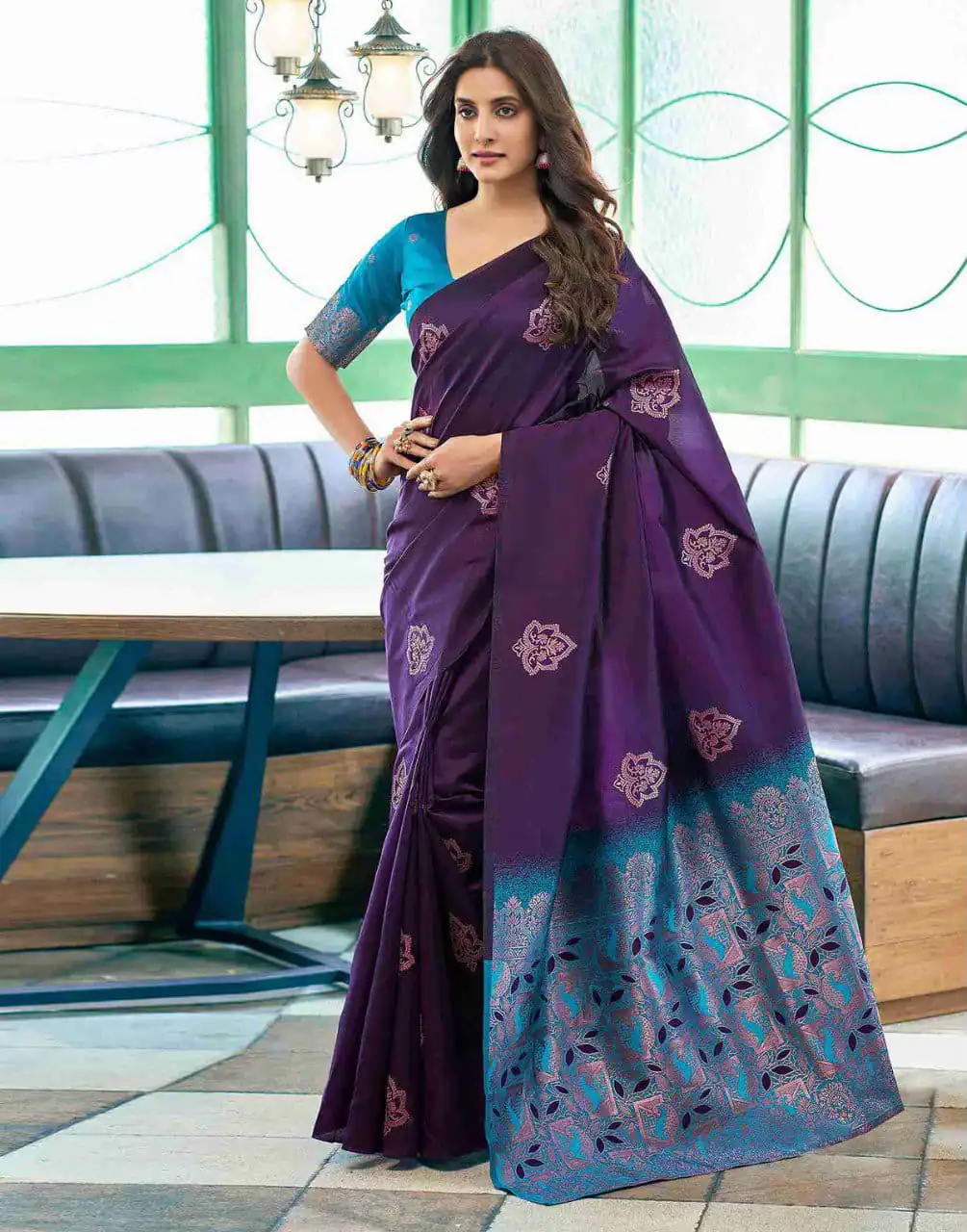 KPR 217 Purple Soft Lichi Silk Jacquard Work Saree with Designer Work Wedding, Party, Festive, Events, Deal ₹1299. Delivery 4-6 Working Days. Shop now. | Designer Sarees, Modern Digital sarees, Sarees, Bollywood Sarees, Creative Sarees, Embroidered Sarees, Ethnic Saree, Party Wear Sarees