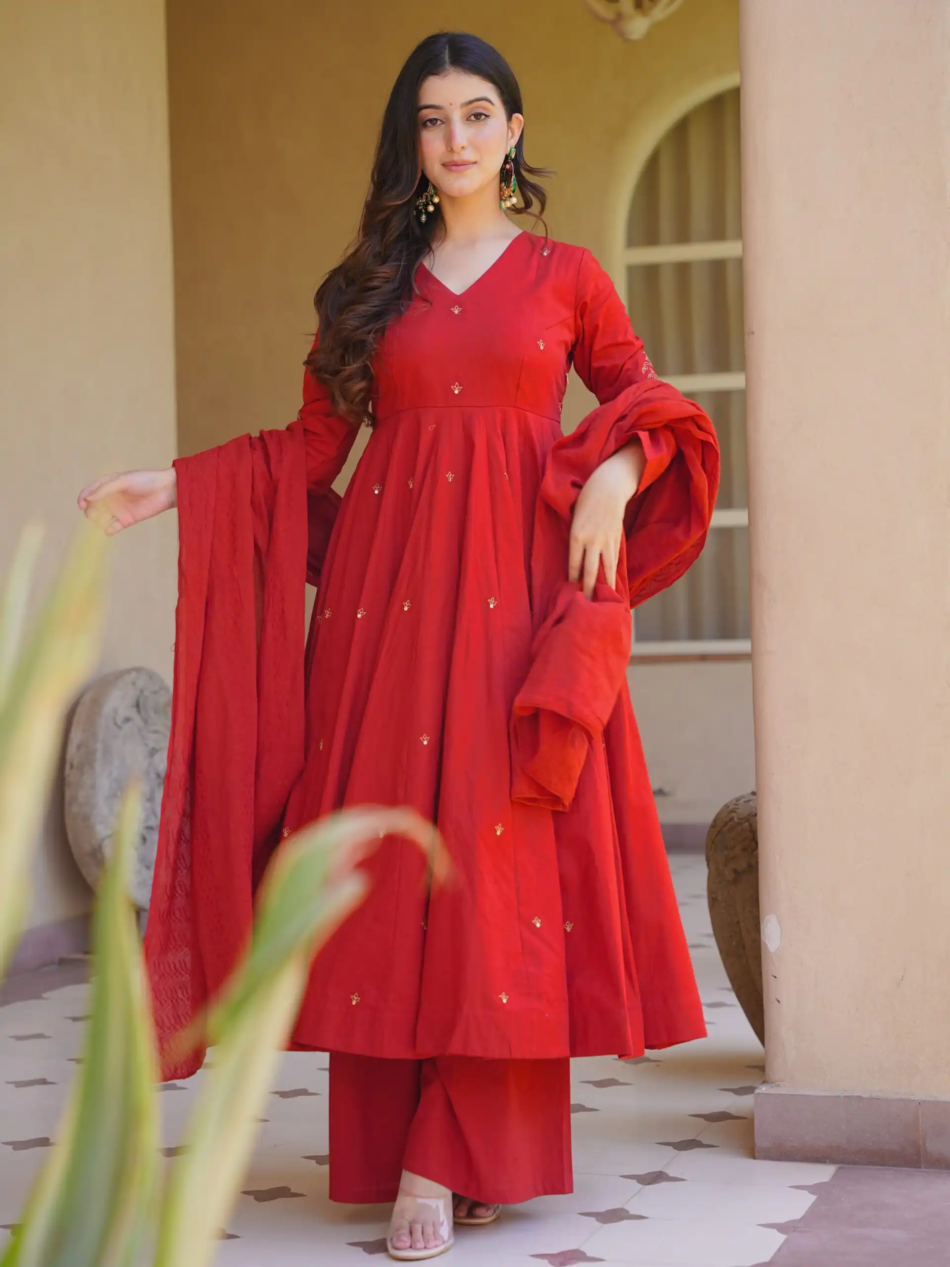 NF 1292 Red Perfect for Wedding, Party, Temple Visit, Makar Sankranti, Housewarming – Affordable Price ₹2399. Delivery 4-6 Work | Anarkali Suits, Bollywood Anarkali, Creative-Anarkali, Designer Anarkali, Embroidered Anarkali, Party Wear Anarkali, Salwar suit