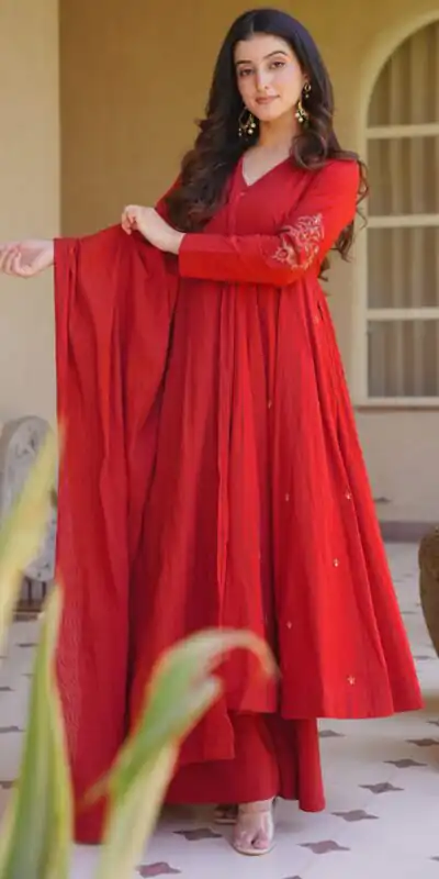 NF 1292 Red Perfect for Wedding, Party, Temple Visit, Makar Sankranti, Housewarming – Affordable Price ₹2399. Delivery 4-6 Work | Anarkali Suits, Bollywood Anarkali, Creative-Anarkali, Designer Anarkali, Embroidered Anarkali, Party Wear Anarkali, Salwar suit