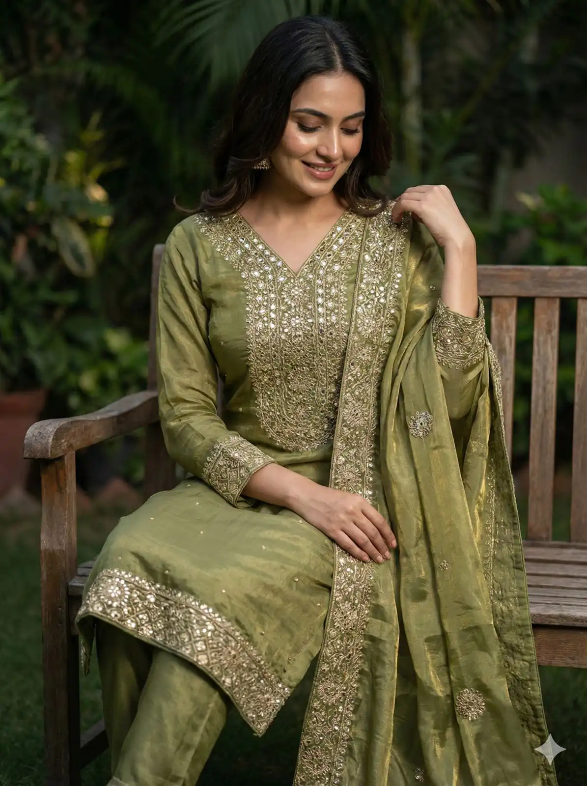 JF 040 Mehandi Fendy Silk Salwar Suitwith Embroidery Work & Lace Work. Now at just ₹2049. Delivery 4-6 Working Days. Shop now. | Jump Suits, Salwar suit, Casual Suits, Creative suits, Designer Suits, Palazzo Suits, Party Wear Suits, Patiala Suits, Straight Suits