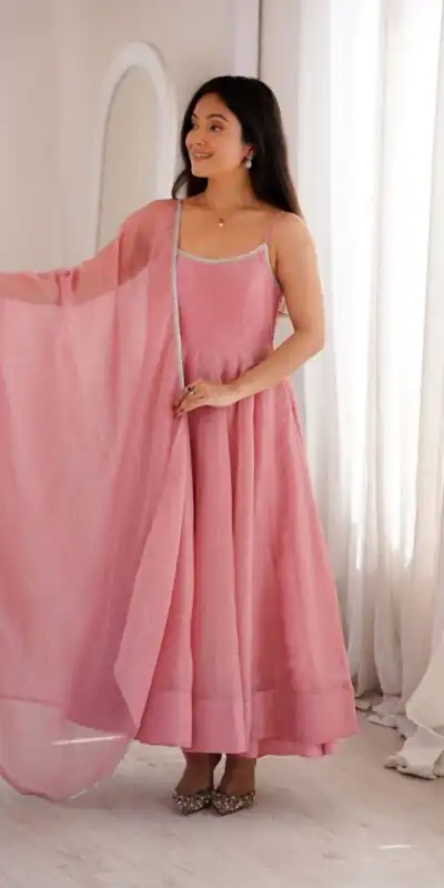 KB 287 Pink Crunchy Silk Salwar Suit Perfect for Wedding, Party, Onam, Housewarming, Karwa Chauth – . Get it for ₹1999. Delivery 4-6 Working Days. | Anarkali Suits, Bollywood Anarkali, Creative-Anarkali, Designer Anarkali, Embroidered Anarkali, Party Wear Anarkali