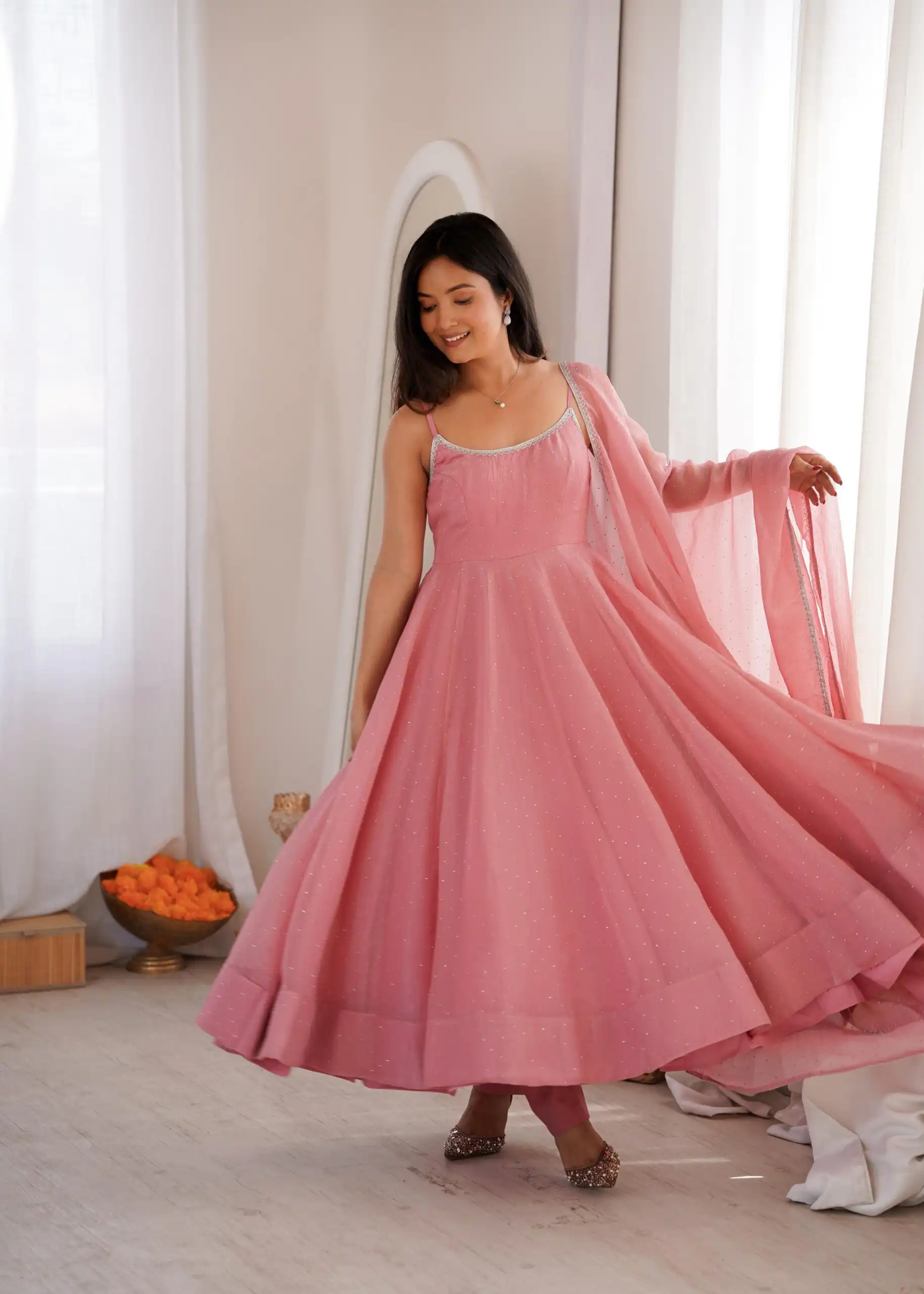 KB 287 Pink Crunchy Silk Salwar Suit Perfect for Wedding, Party, Onam, Housewarming, Karwa Chauth – . Get it for ₹1999. Delivery 4-6 Working Days. | Anarkali Suits, Bollywood Anarkali, Creative-Anarkali, Designer Anarkali, Embroidered Anarkali, Party Wear Anarkali