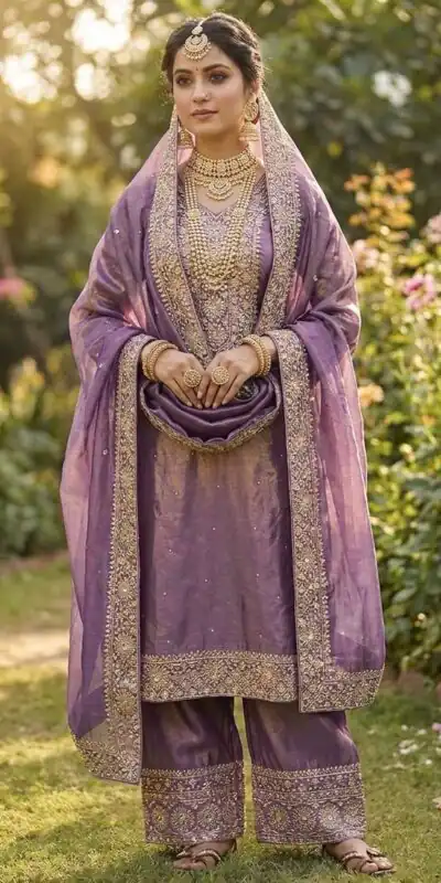 JF 040 Purple Fendy Silk Salwar Suitwith Embroidery Work & Lace Work. Now at just ₹2049. Delivery 4-6 Working Days. Shop now. | Jump Suits, Salwar suit, Casual Suits, Creative suits, Designer Suits, Palazzo Suits, Party Wear Suits, Patiala Suits, Straight Suits