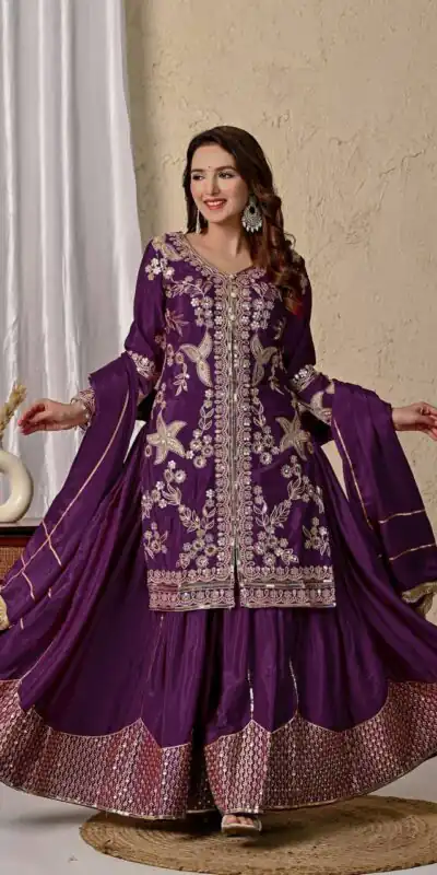 MD 3055 Wine Color Chinon Silk Salwar Suit with Embroidery Work. Online Get it for ₹2149. Delivery 4-6 Working Days. Shop now. | Jump Suits, Salwar suit, Casual Suits, Creative suits, Designer Suits, Palazzo Suits, Party Wear Suits, Patiala Suits, Straight Suits