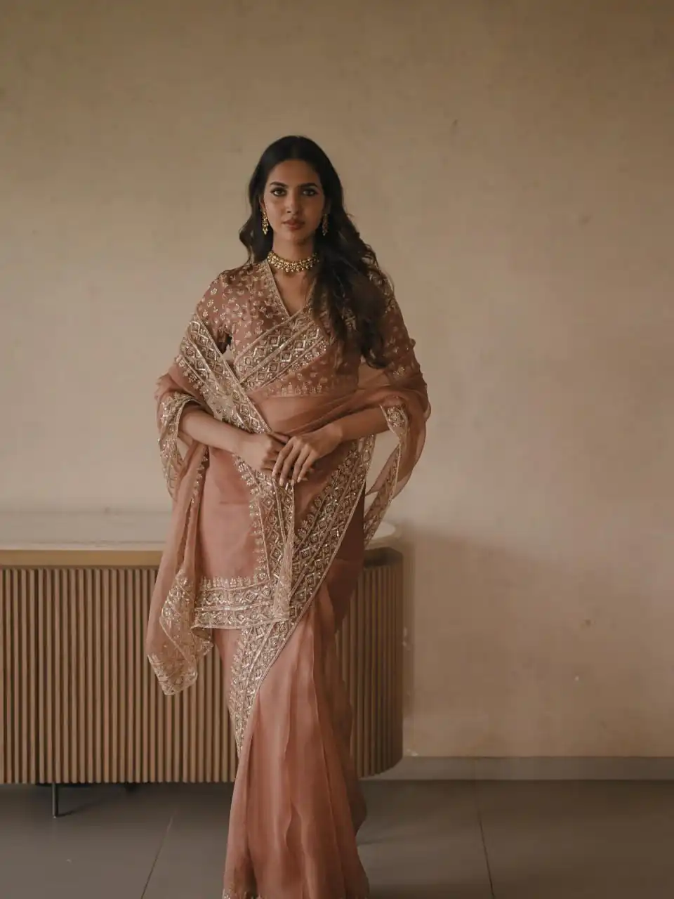 KD 632 Light Brown Soft Tebby Silk Saree. Perfect for Wedding, Party, Onam, Family Gatherings, Mehendi – Festive Deal ₹2099. Delivery 4-6 Working Days | Designer Sarees, Modern Digital sarees, Sarees, Bollywood Sarees, Creative Sarees, Embroidered Sarees, Ethnic Saree, Party Wear Sarees