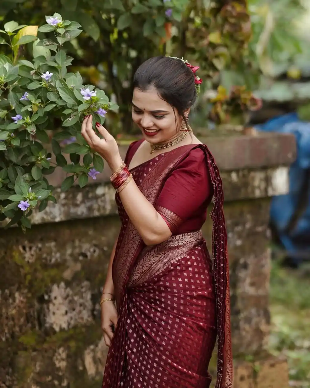 KPR 264 Maroon Soft Lichi Silk Saree with Lace Work & Lace Border. Introductory Price ₹1349. Delivery 4-6 Working Days. Shop now. | Designer Sarees, Modern Digital sarees, Sarees, Bollywood Sarees, Creative Sarees, Embroidered Sarees, Ethnic Saree, Party Wear Sarees