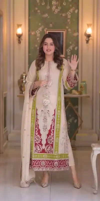 AD 238 Cream Roman Silk Salwar Suit Perfect for Wedding, Party, Lohri, Onam, Reception – . Grab it for ₹2399. Delivery 4-6 Working Days. Shop now. | Jump Suits, Salwar suit, Casual Suits, Creative suits, Designer Suits, Palazzo Suits, Party Wear Suits, Patiala Suits, Straight Suits
