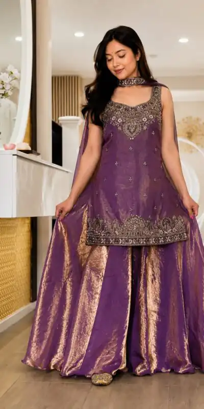 MF 489 Purple Pure Frendy Silk Zari Work & Embroidery Work Salwar Suit . Special Price ₹2099. Delivery 4-6 Working Days. Shop now. | Jump Suits, Salwar suit, Casual Suits, Creative suits, Designer Suits, Palazzo Suits, Party Wear Suits, Patiala Suits, Straight Suits