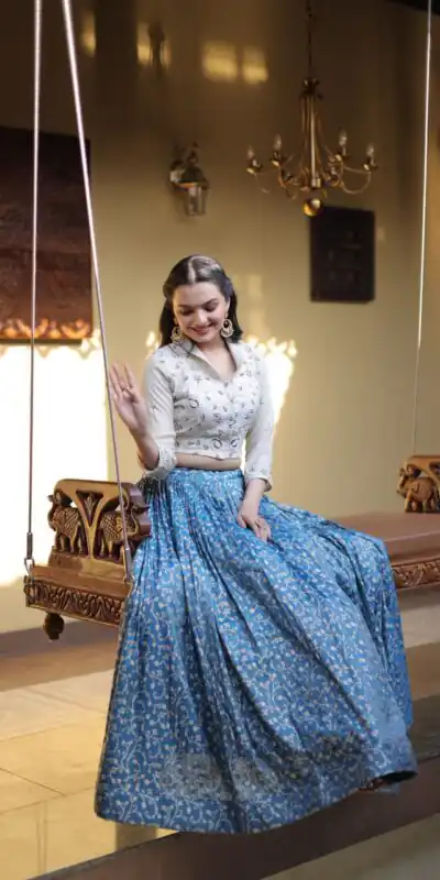 KA 5070 Teal | Cosmos Lehenga Choli with Embroidery Work & Bead Work. Available at ₹2599 only. Delivery 4-6 Working Days. Shop now. | Lehenga, Bollywood Lehenga, Creative Lehenga, Designer Lehenga, Embroidered Lehenga, Party Wear Lehenga