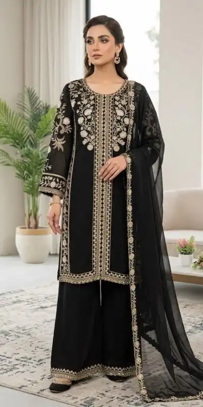 LG 2122 Black | Roman Salwar Suit with Sequins Work & Embroidery Work. Special Price ₹2149. Delivery 4-6 Working Days. Shop now. | Jump Suits, Salwar suit, Casual Suits, Creative suits, Designer Suits, Palazzo Suits, Party Wear Suits, Patiala Suits, Straight Suits