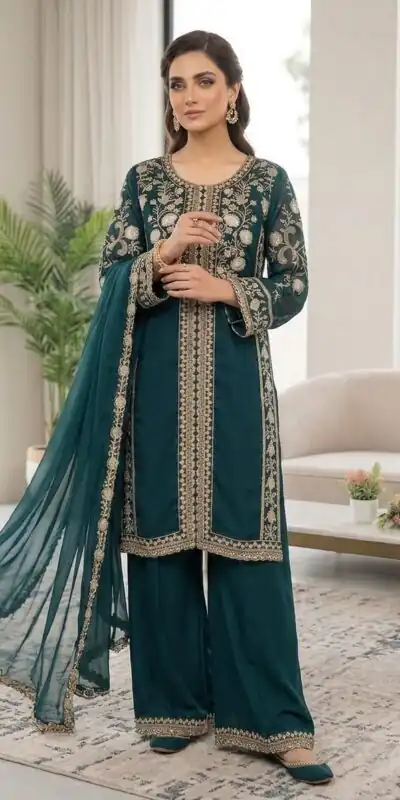LG 2122 Teal | Roman Salwar Suit with Sequins Work & Embroidery Work. Special Price ₹2149. Delivery 4-6 Working Days. Shop now. | Jump Suits, Salwar suit, Casual Suits, Creative suits, Designer Suits, Palazzo Suits, Party Wear Suits, Patiala Suits, Straight Suits