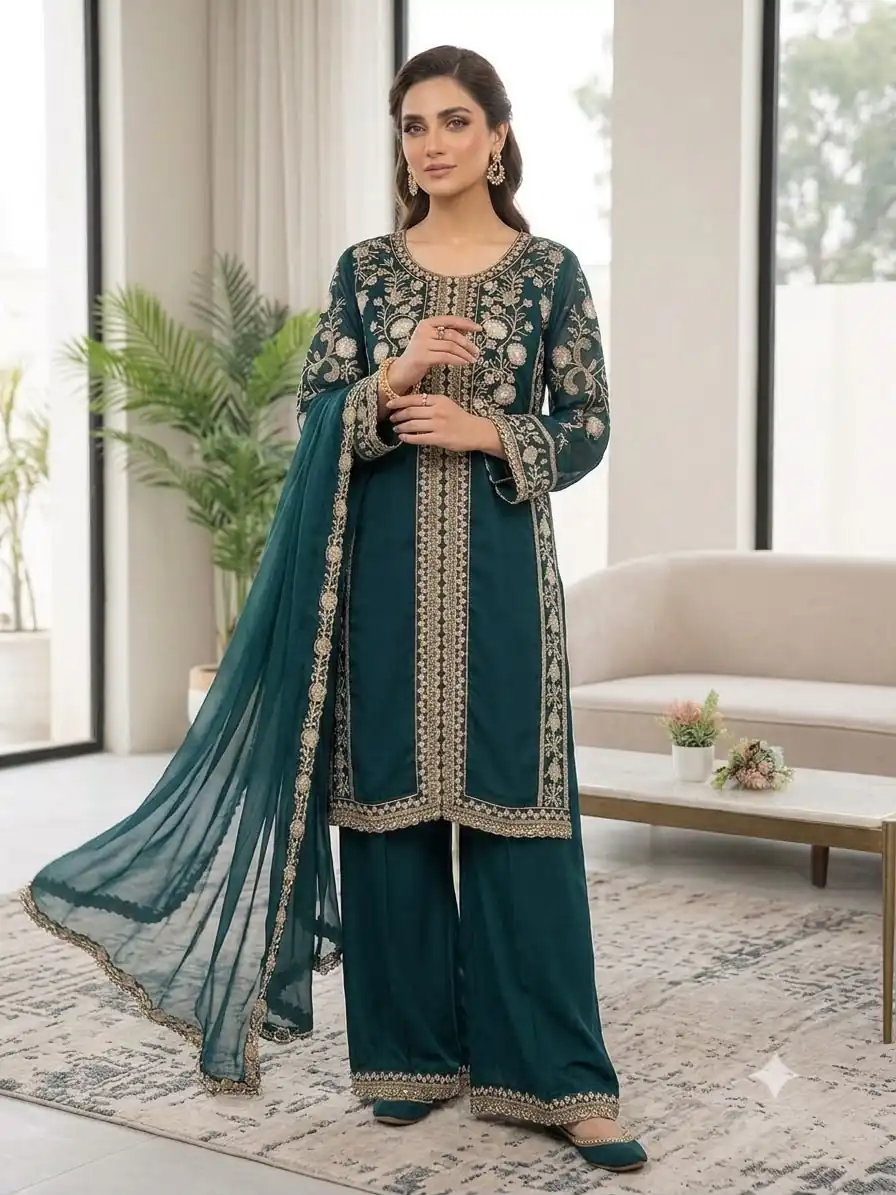 LG 2122 Teal | Roman Salwar Suit with Sequins Work & Embroidery Work. Special Price ₹2149. Delivery 4-6 Working Days. Shop now. | Jump Suits, Salwar suit, Casual Suits, Creative suits, Designer Suits, Palazzo Suits, Party Wear Suits, Patiala Suits, Straight Suits