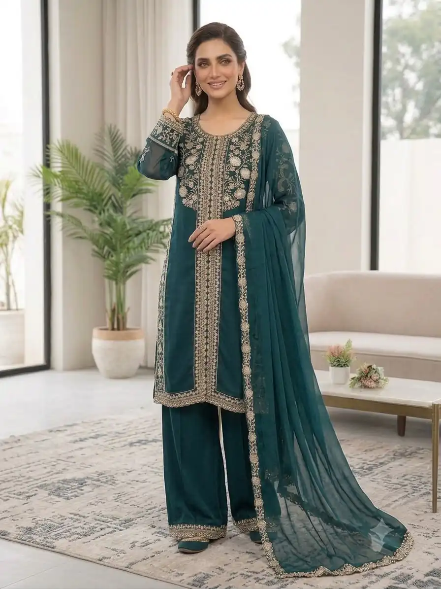 LG 2122 Teal | Roman Salwar Suit with Sequins Work & Embroidery Work. Special Price ₹2149. Delivery 4-6 Working Days. Shop now. | Jump Suits, Salwar suit, Casual Suits, Creative suits, Designer Suits, Palazzo Suits, Party Wear Suits, Patiala Suits, Straight Suits