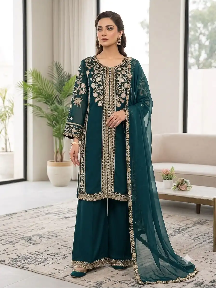 LG 2122 Teal | Roman Salwar Suit with Sequins Work & Embroidery Work. Special Price ₹2149. Delivery 4-6 Working Days. Shop now. | Jump Suits, Salwar suit, Casual Suits, Creative suits, Designer Suits, Palazzo Suits, Party Wear Suits, Patiala Suits, Straight Suits