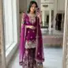 WW 1250 Wine Faux Georgette With 5 mm Sequence Work Salwar Suit Wedding, Party, Festive, Events Etc. Expected Delivery 4-6 Working Days @2399/- | Jump Suits, Salwar suit, Casual Suits, Creative suits, Designer Suits, Palazzo Suits, Party Wear Suits, Patiala Suits, Straight Suits
