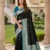MB 6079 Black Soft Banarasi Silk Saree with Zari Work & Moti Work. Introductory Price ₹1949. Delivery 4-6 Working Days. Shop now. | Designer Sarees, Modern Digital sarees, Sarees, Bollywood Sarees, Creative Sarees, Embroidered Sarees, Ethnic Saree, Party Wear Sarees