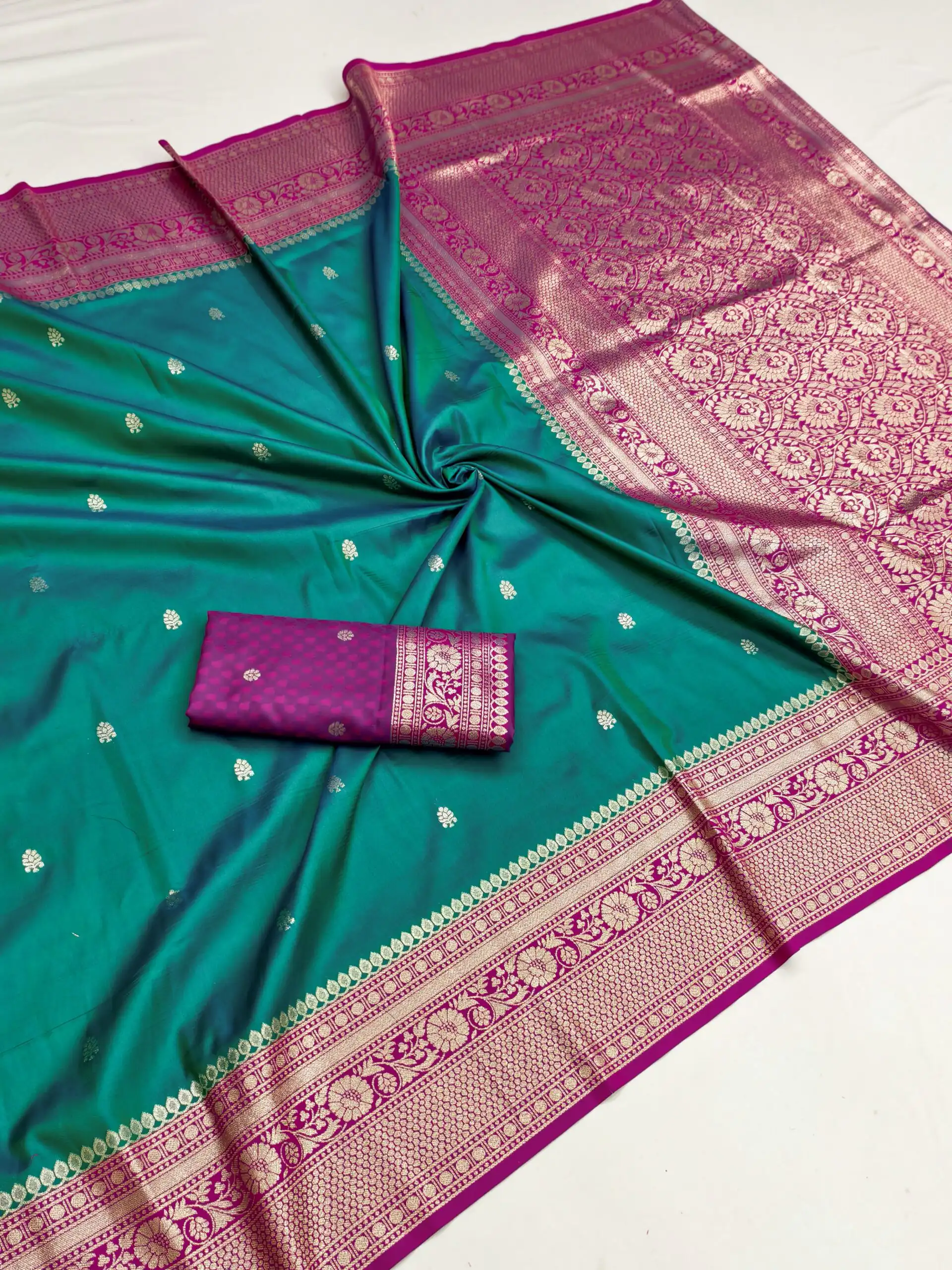 MB 6079 Firozi Soft Banarasi Silk Saree with Zari Work & Moti Work. Introductory Price ₹1949. Delivery 4-6 Working Days. Shop now. | Designer Sarees, Modern Digital sarees, Sarees, Bollywood Sarees, Creative Sarees, Embroidered Sarees, Ethnic Saree, Party Wear Sarees