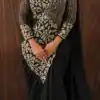 ST 1201 Black in Faux Georgette Zari Work & Embroidery Work Saree. Special Price ₹1899. Delivery 4-6 Working Days. Shop now. | Designer Sarees, Modern Digital sarees, Sarees, Bollywood Sarees, Creative Sarees, Embroidered Sarees, Ethnic Saree, Party Wear Sarees