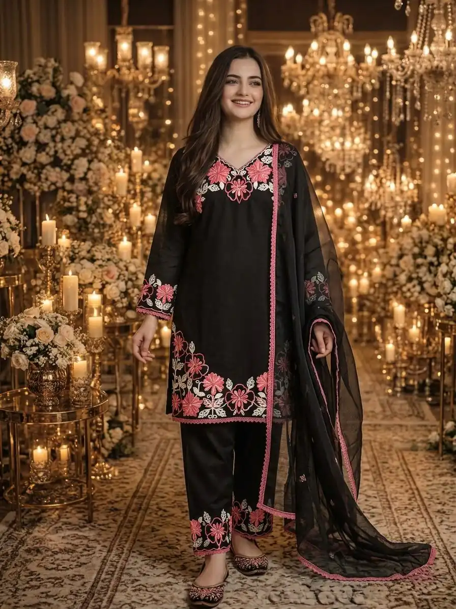 AD 235 Black Satin Rayon Salwar Suit Perfect for Wedding, Party, Haldi, Holi, Housewarming – . Now at just ₹1949. Delivery 4-6 Working Days. Shop now. | Jump Suits, Salwar suit, Casual Suits, Creative suits, Designer Suits, Palazzo Suits, Party Wear Suits, Patiala Suits, Straight Suits