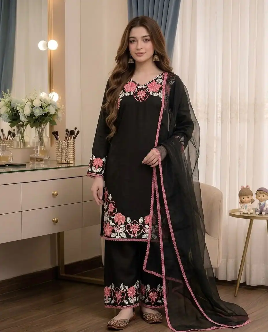 AD 235 Black Satin Rayon Salwar Suit Perfect for Wedding, Party, Haldi, Holi, Housewarming – . Now at just ₹1949. Delivery 4-6 Working Days. Shop now. | Jump Suits, Salwar suit, Casual Suits, Creative suits, Designer Suits, Palazzo Suits, Party Wear Suits, Patiala Suits, Straight Suits