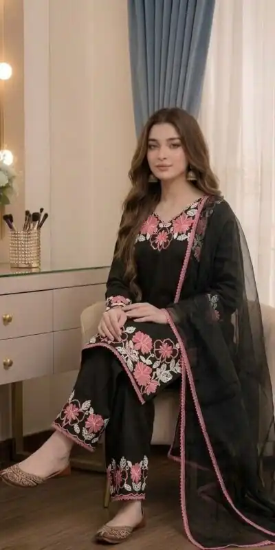 AD 235 Black Satin Rayon Salwar Suit Perfect for Wedding, Party, Haldi, Holi, Housewarming – . Now at just ₹1949. Delivery 4-6 Working Days. Shop now. | Jump Suits, Salwar suit, Casual Suits, Creative suits, Designer Suits, Palazzo Suits, Party Wear Suits, Patiala Suits, Straight Suits