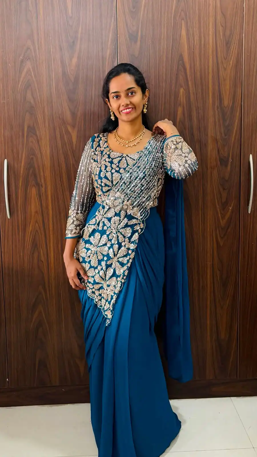 ST 1201 Blue in Faux Georgette Zari Work & Embroidery Work Saree. Special Price ₹1899. Delivery 4-6 Working Days. Shop now. | Designer Sarees, Modern Digital sarees, Sarees, Bollywood Sarees, Creative Sarees, Embroidered Sarees, Ethnic Saree, Party Wear Sarees