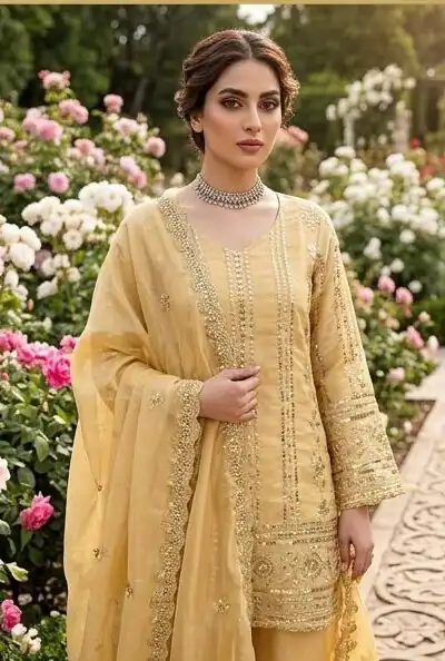 KD 1583 Golden | Golden Zimmy Silk Salwar Suit with Sequins Work. Special Price ₹1699. Delivery 4-6 Working Days. Shop now. | Jump Suits, Salwar suit, Casual Suits, Creative suits, Designer Suits, Palazzo Suits, Party Wear Suits, Patiala Suits, Straight Suits
