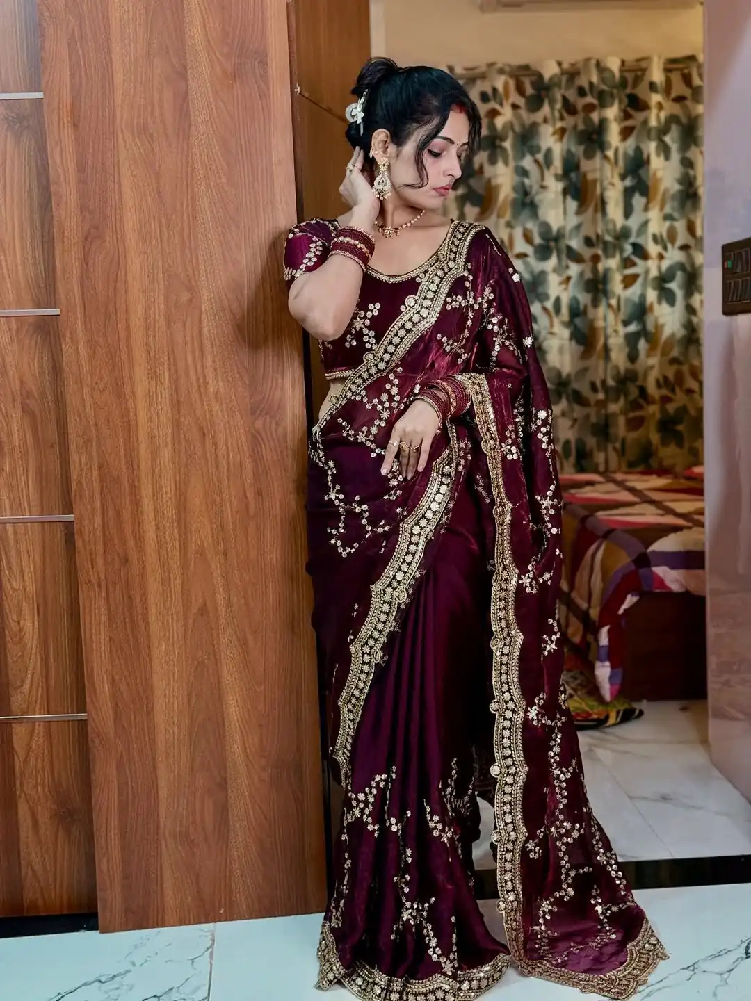 NC 5524 Maroon Color Space Silk Saree with Embroidery Work & Zari Work. Best Price ₹2149. Delivery 4-6 Working Days. Shop now. | Designer Sarees, Modern Digital sarees, Sarees, Bollywood Sarees, Creative Sarees, Embroidered Sarees, Ethnic Saree, Party Wear Sarees