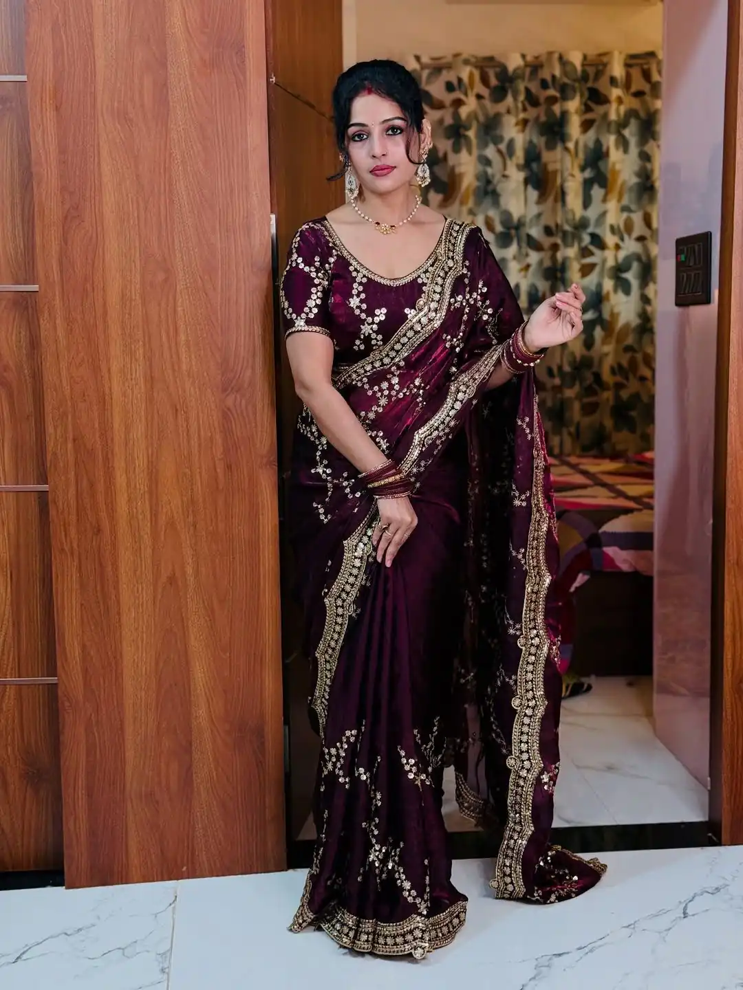 NC 5524 Maroon Color Space Silk Saree with Embroidery Work & Zari Work. Best Price ₹2149. Delivery 4-6 Working Days. Shop now. | Designer Sarees, Modern Digital sarees, Sarees, Bollywood Sarees, Creative Sarees, Embroidered Sarees, Ethnic Saree, Party Wear Sarees