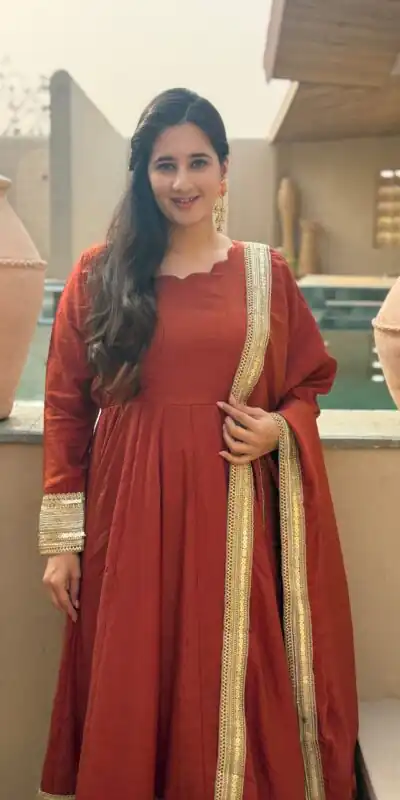 NF 1293 Rust NC Vichitra Salwar Suit with Sequins Work & Embroidery Work. Available at ₹2499 only. Delivery 4-6 Working Days. Shop now. | Anarkali Suits, Bollywood Anarkali, Creative-Anarkali, Designer Anarkali, Embroidered Anarkali, Party Wear Anarkali, Salwar suit
